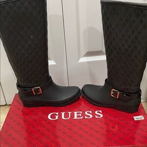 GUESS Black Quilted Winter Boots